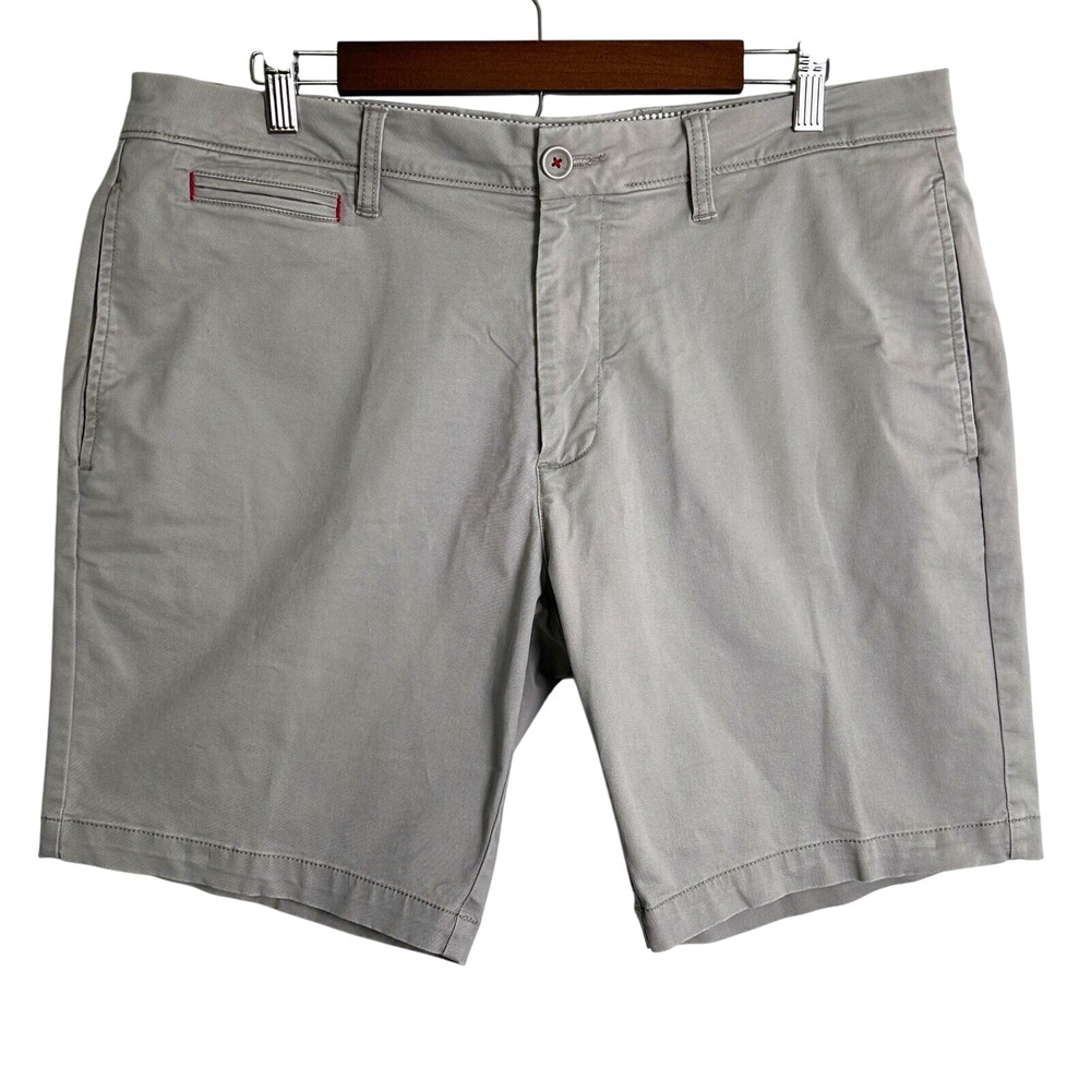 UNTUCKIT St. Vincent Shorts Flat Front Casual Chino‎ Gray Mens Size 36